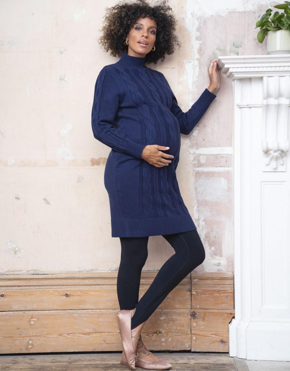 Cable Knit Maternity &amp; Nursing Tunic | Women Seraphine Jumpers &amp; Knitwear