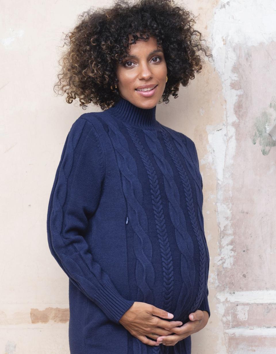 Cable Knit Maternity &amp; Nursing Tunic | Women Seraphine Jumpers &amp; Knitwear