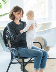 Charcoal Cotton Lift Up Maternity &amp; Nursing Sweater | Women Seraphine Tops