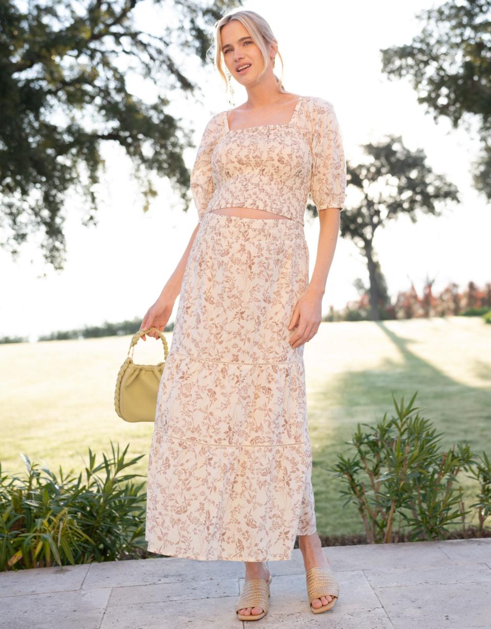 Cotton Floral Co-Ord Maternity And Nursing Set | Women Seraphine Co-ords