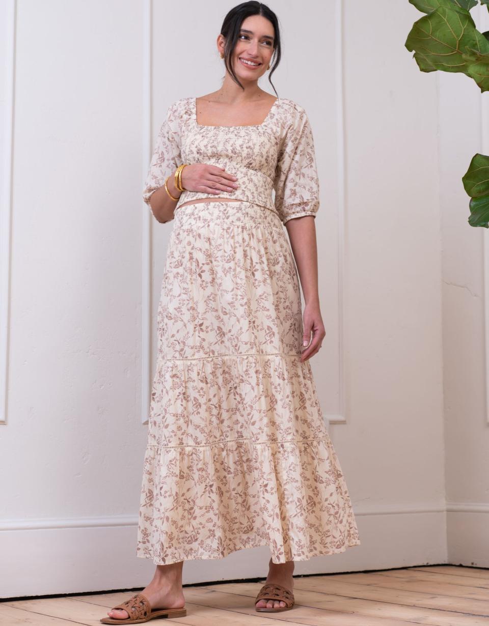 Cotton Floral Co-Ord Maternity And Nursing Set | Women Seraphine Co-ords