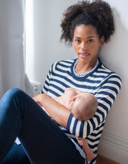 Cotton Maternity &amp; Nursing Sweater With Detachable Collar | Women Seraphine Jumpers &amp; Knitwear