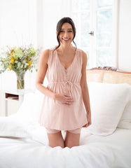Cotton Short Pajama Maternity-To-Nursing Set | Women Seraphine Kits &amp; Sets