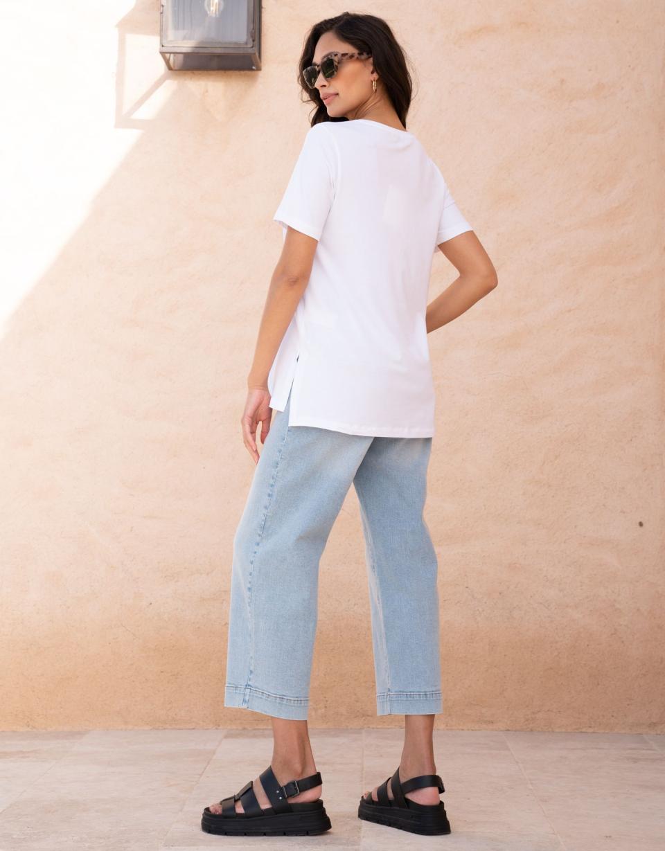 Cropped Straight Wide-Leg Maternity Jeans | Women Seraphine Jeans