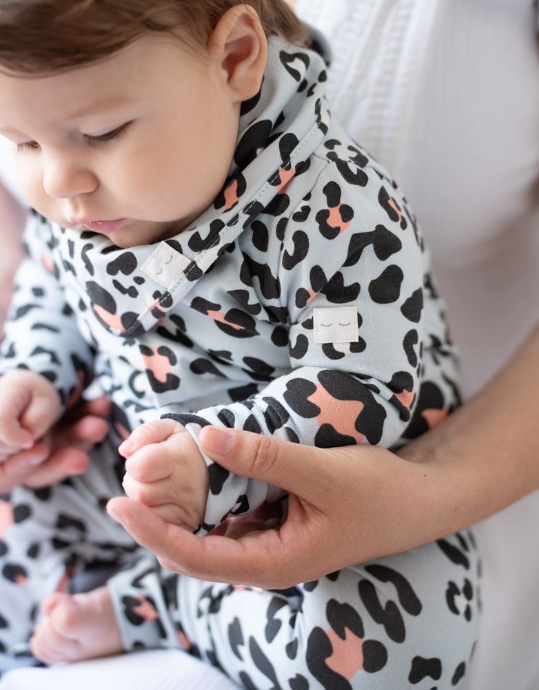 Easy Zip Organic Cotton Sleepsuit – Animal Print | Baby Seraphine Baby Clothes