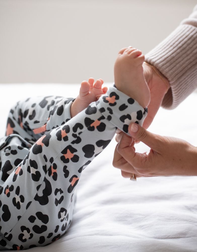 Easy Zip Organic Cotton Sleepsuit – Animal Print | Baby Seraphine Baby Clothes