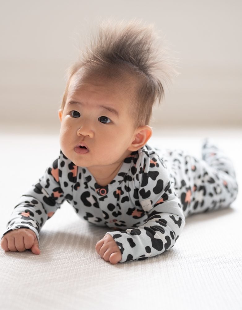 Easy Zip Organic Cotton Sleepsuit – Animal Print | Baby Seraphine Baby Clothes