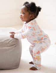 Easy Zip Organic Cotton Sleepsuit – Geo Floral | Baby Seraphine Baby Clothes