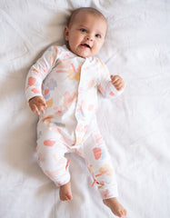 Easy Zip Organic Cotton Sleepsuit – Geo Floral | Baby Seraphine Baby Clothes