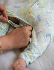 Easy Zip Organic Cotton Sleepsuit – Mint | Baby Seraphine Baby Clothes