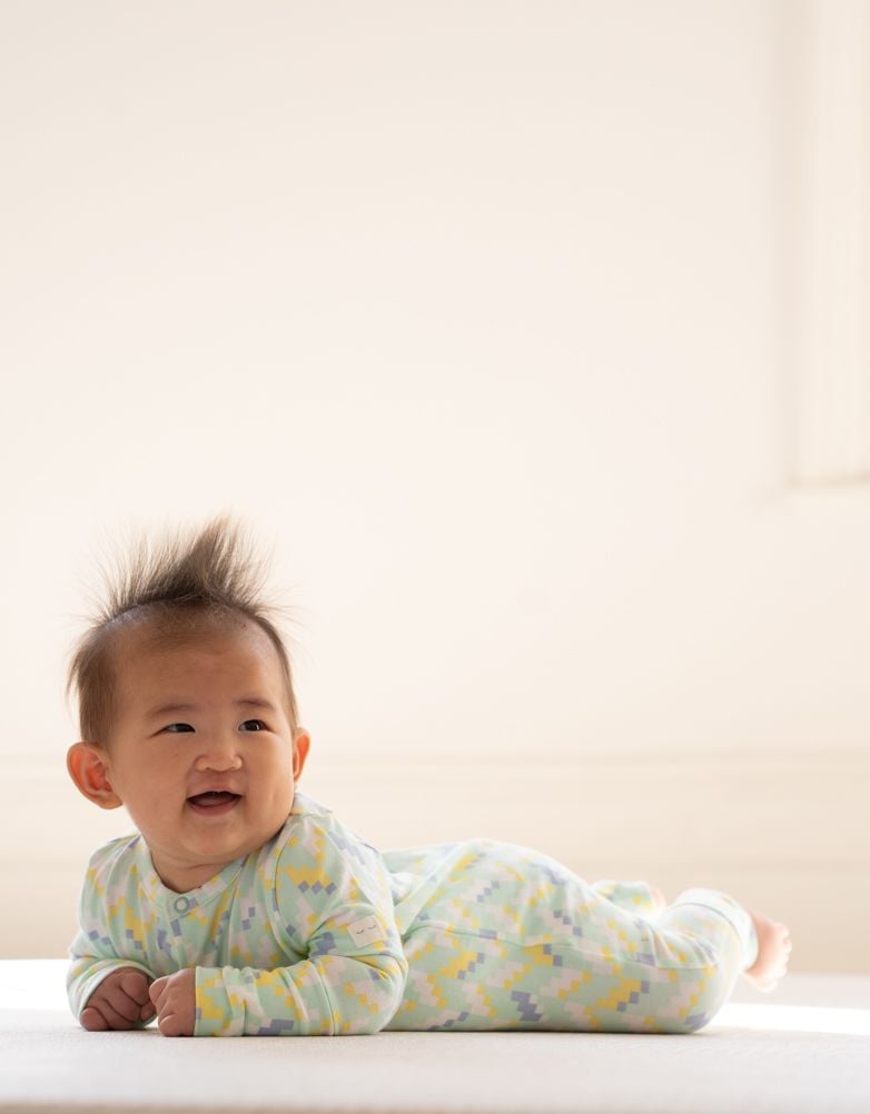 Easy Zip Organic Cotton Sleepsuit – Mint | Baby Seraphine Baby Clothes