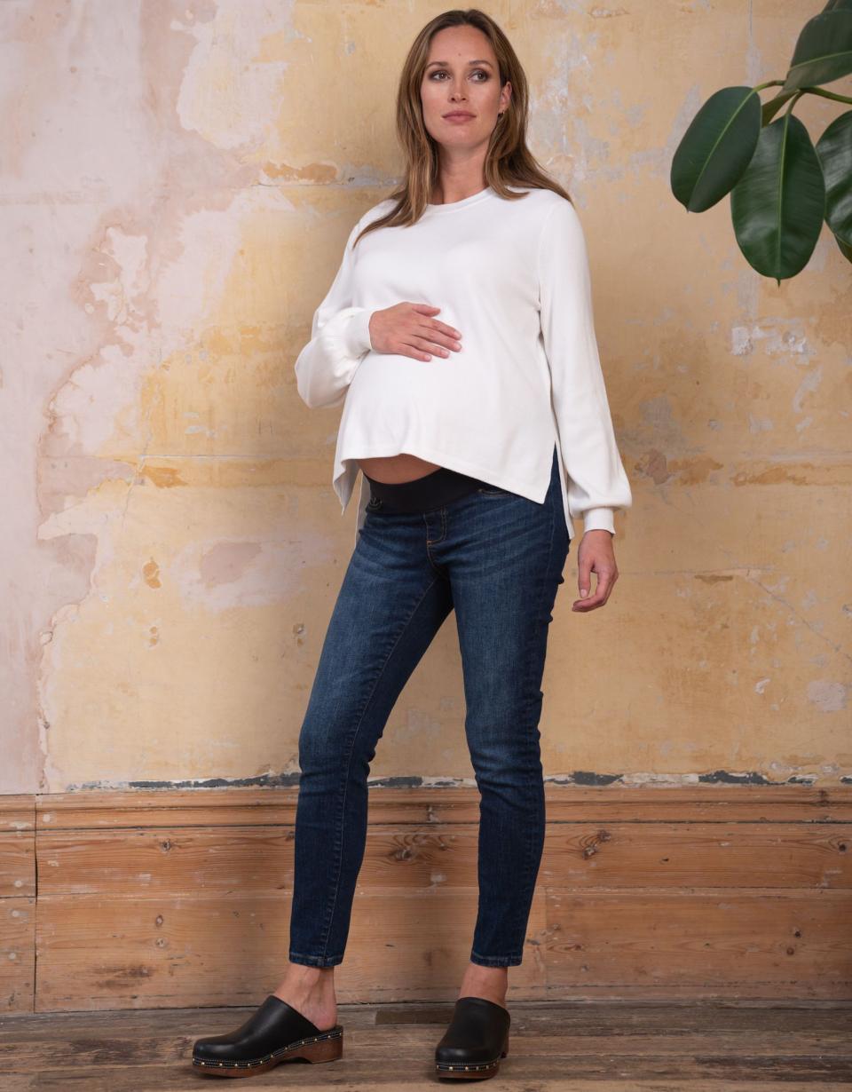 Flattering Cream Maternity &amp; Nursing Sweater | Women Seraphine Jumpers &amp; Knitwear