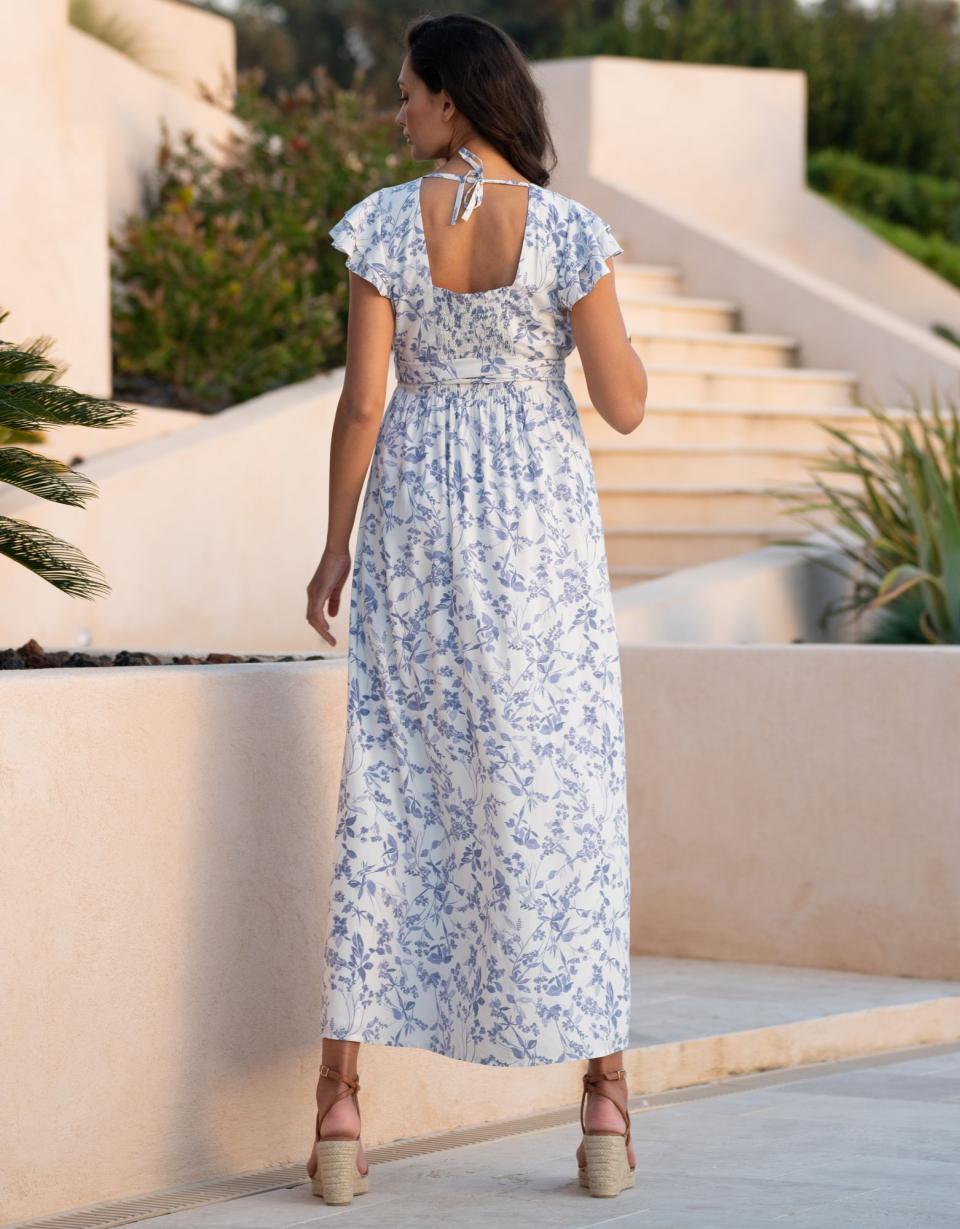 Flutter Sleeve Maxi Wrap Maternity Dress | Women Seraphine Dresses