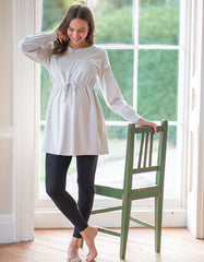 Grey Marl Sweatshirt Maternity &amp; Nursing Tunic | Women Seraphine Jumpers &amp; Knitwear