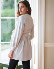 Grey Marl Sweatshirt Maternity &amp; Nursing Tunic | Women Seraphine Jumpers &amp; Knitwear