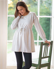 Grey Marl Sweatshirt Maternity &amp; Nursing Tunic | Women Seraphine Jumpers &amp; Knitwear