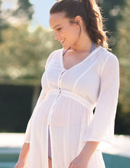 Ivory Maternity Kaftan | Women Seraphine Beach &amp; Swimwear