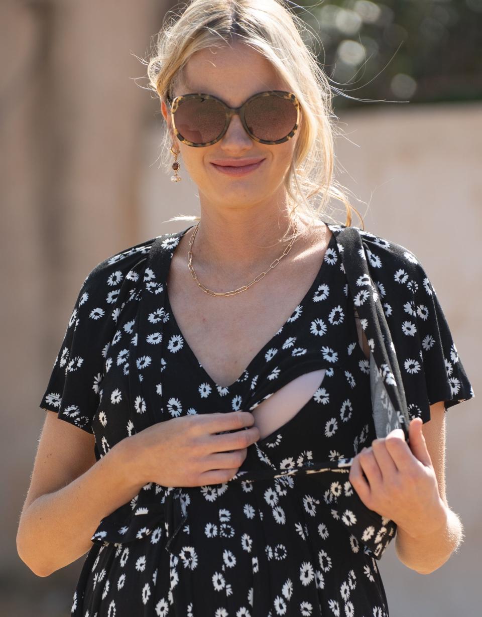 Jersey Maternity-To-Nursing Romper | Women Seraphine Jumpsuits