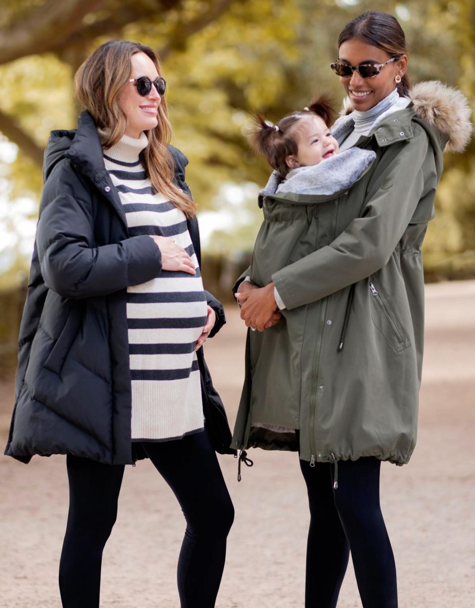 Khaki 3 In 1 Winter Maternity Parka | Women Seraphine Coats &amp; Jackets