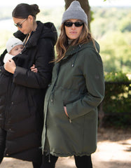 Khaki Sub-Zero 3 In 1 Maternity Parka | Women Seraphine Coats &amp; Jackets