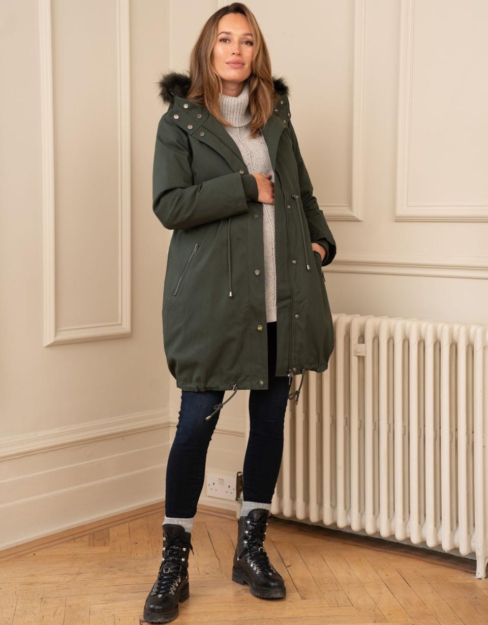Khaki Sub-Zero 3 In 1 Maternity Parka | Women Seraphine Coats &amp; Jackets