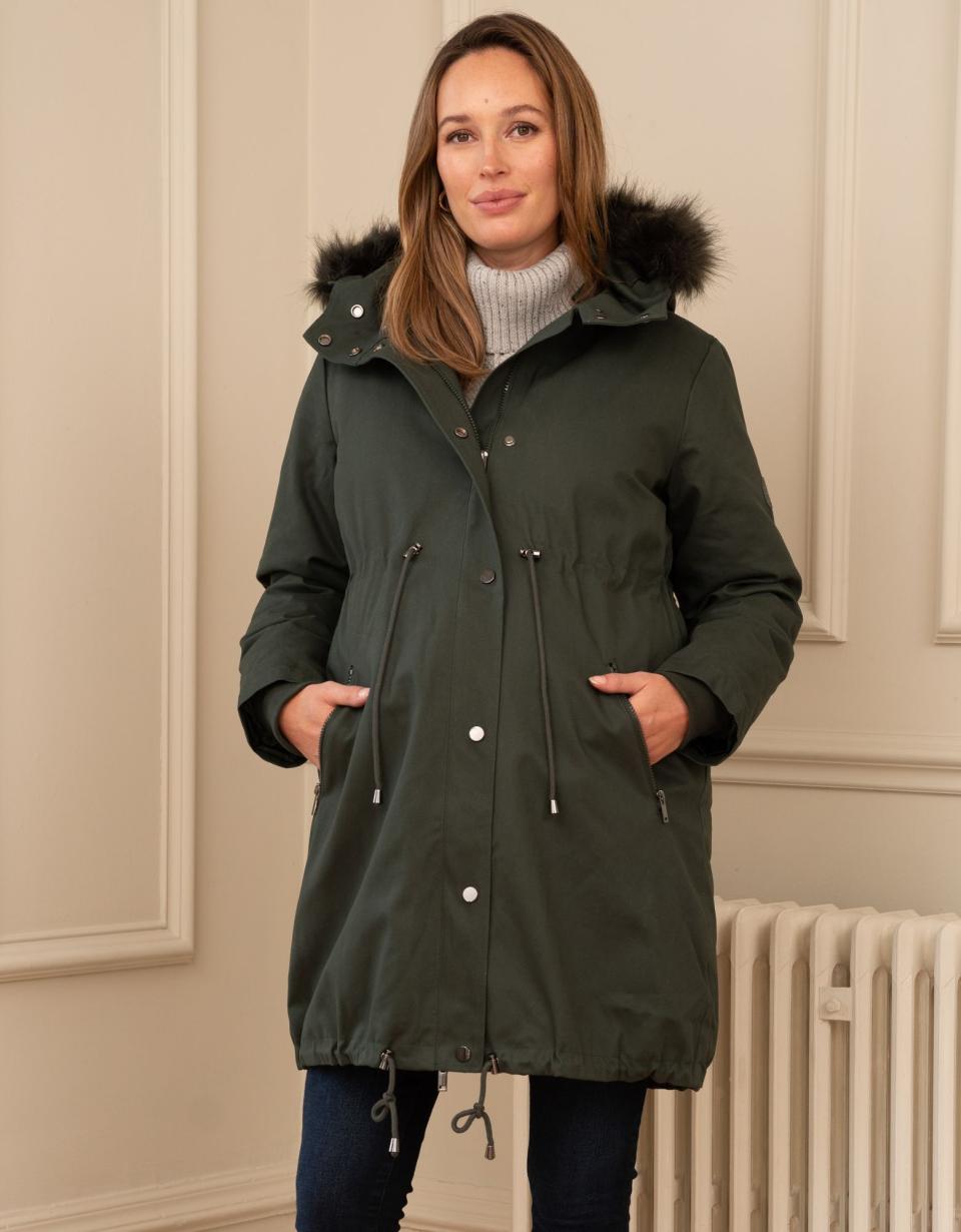Khaki Sub-Zero 3 In 1 Maternity Parka | Women Seraphine Coats &amp; Jackets