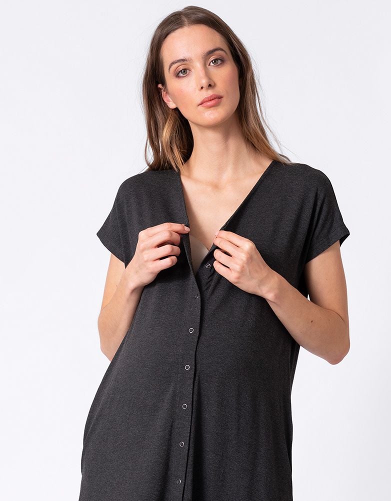 Maternity Hospital Bag Labor Gown In Organic Cotton US | Women Seraphine Essentials