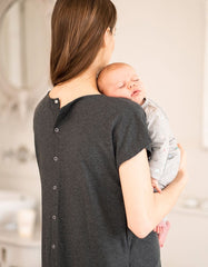 Maternity Hospital Bag Midi Labor Gown In Organic Cotton US | Women Seraphine Sleepwear