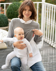 Mock Shirt Cotton Mix Maternity &amp; Nursing Sweater | Women Seraphine Jumpers &amp; Knitwear