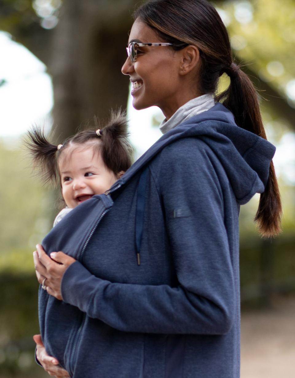 Navy Blue 3 In 1 Maternity Hoodie | Women Seraphine Coats &amp; Jackets