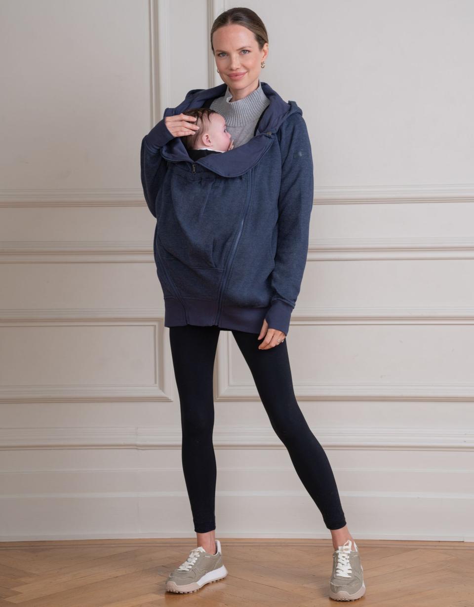 Navy Blue 3 In 1 Maternity Hoodie | Women Seraphine Coats &amp; Jackets