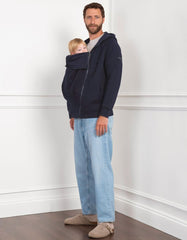 Navy Blue Men&#039;s Babywearing Hoodie | Women Seraphine Coats &amp; Jackets