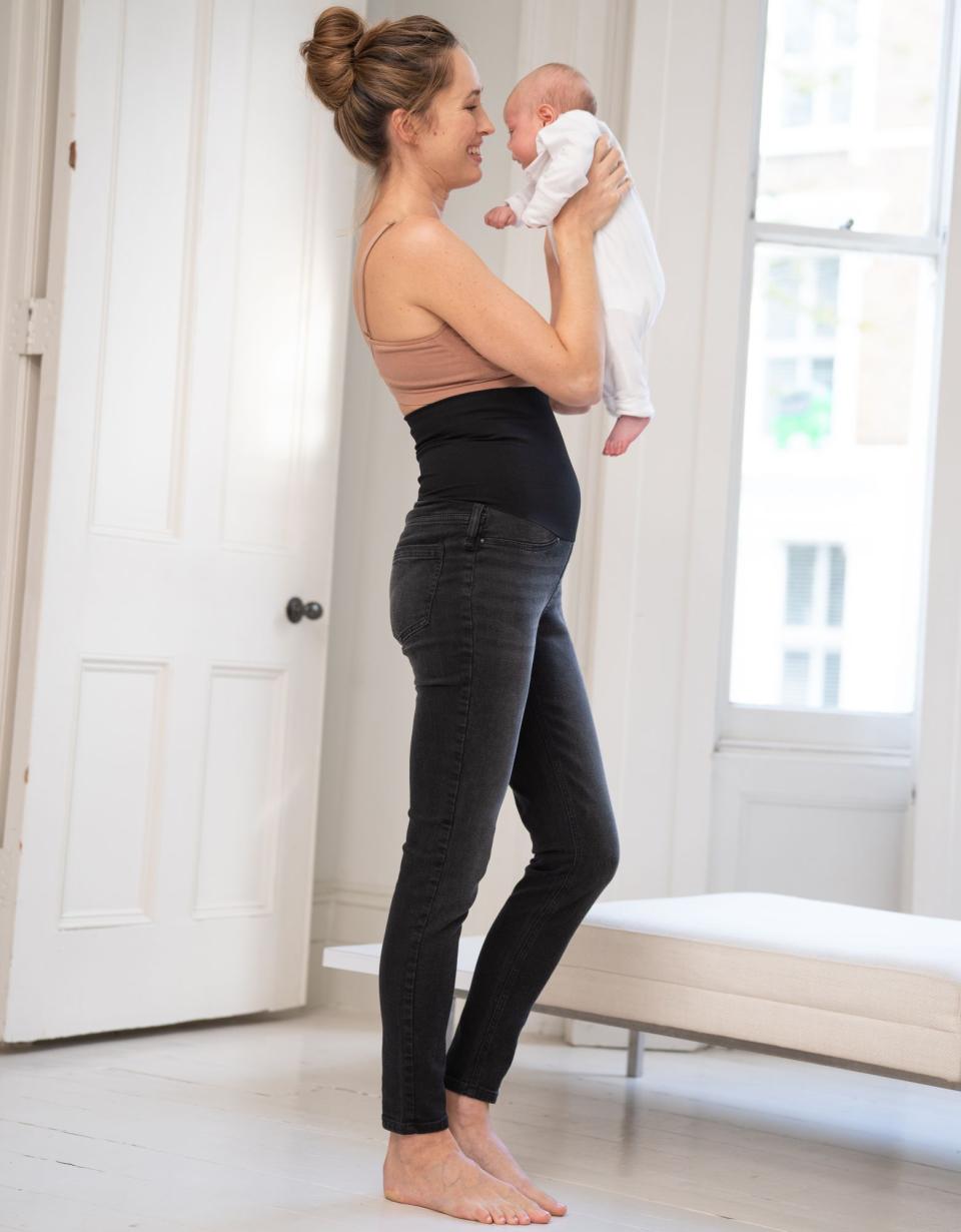 Organic Black Post Maternity Shaping Jeans | Women Seraphine Jeans