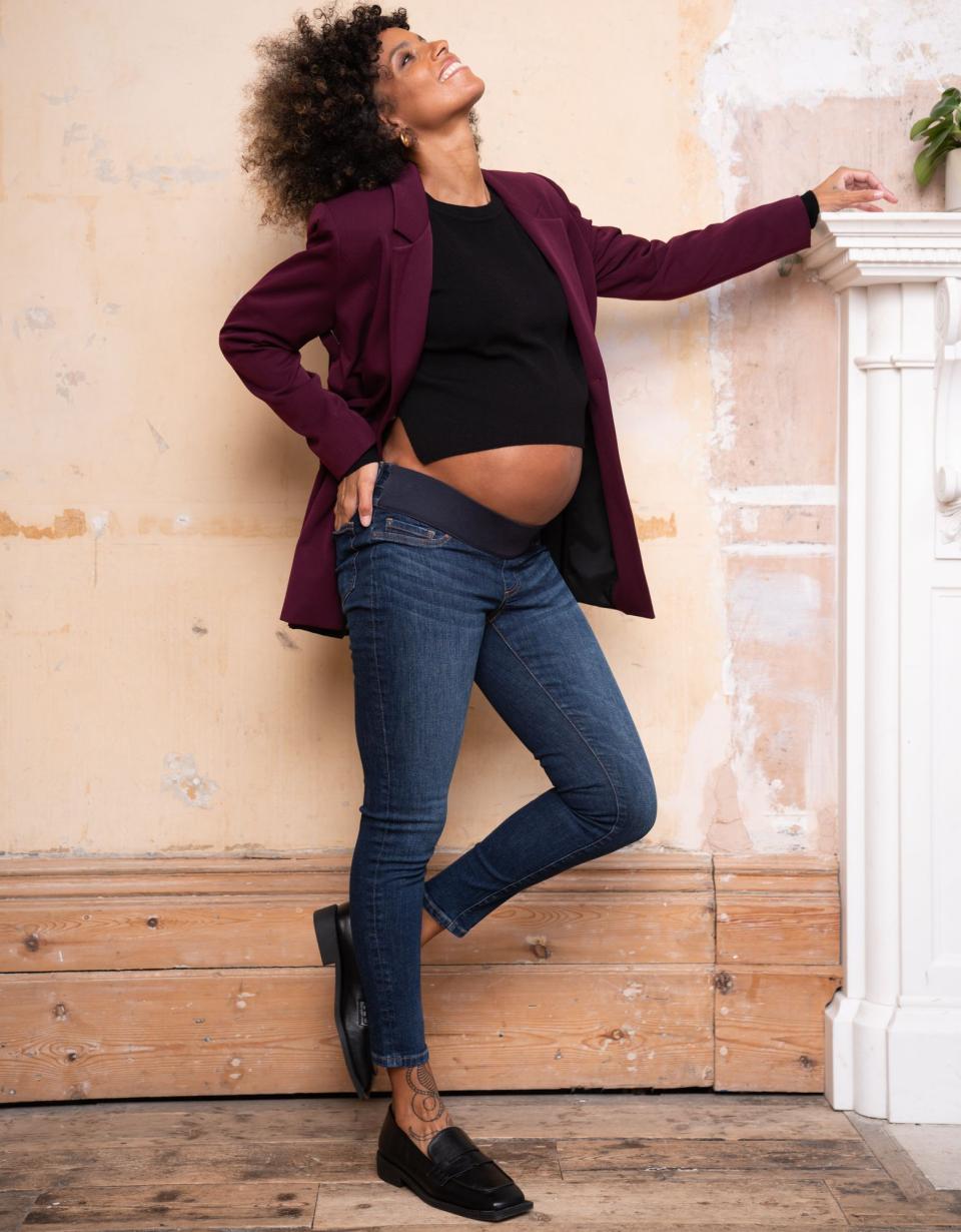 Organic Indigo Under Bump Skinny Maternity Jeans | Women Seraphine Jeans