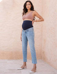Over Bump Frayed Hem Maternity Jeans | Women Seraphine Jeans