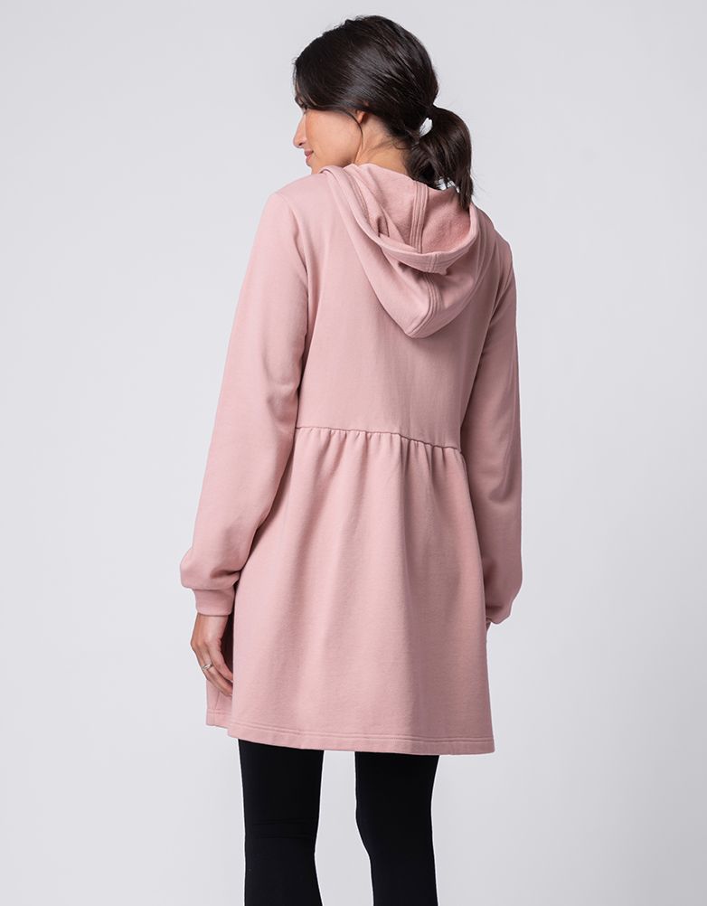 Pink 3 In 1 Maternity &amp; Babywearing Hoodie Tunic | Women Seraphine Coats &amp; Jackets