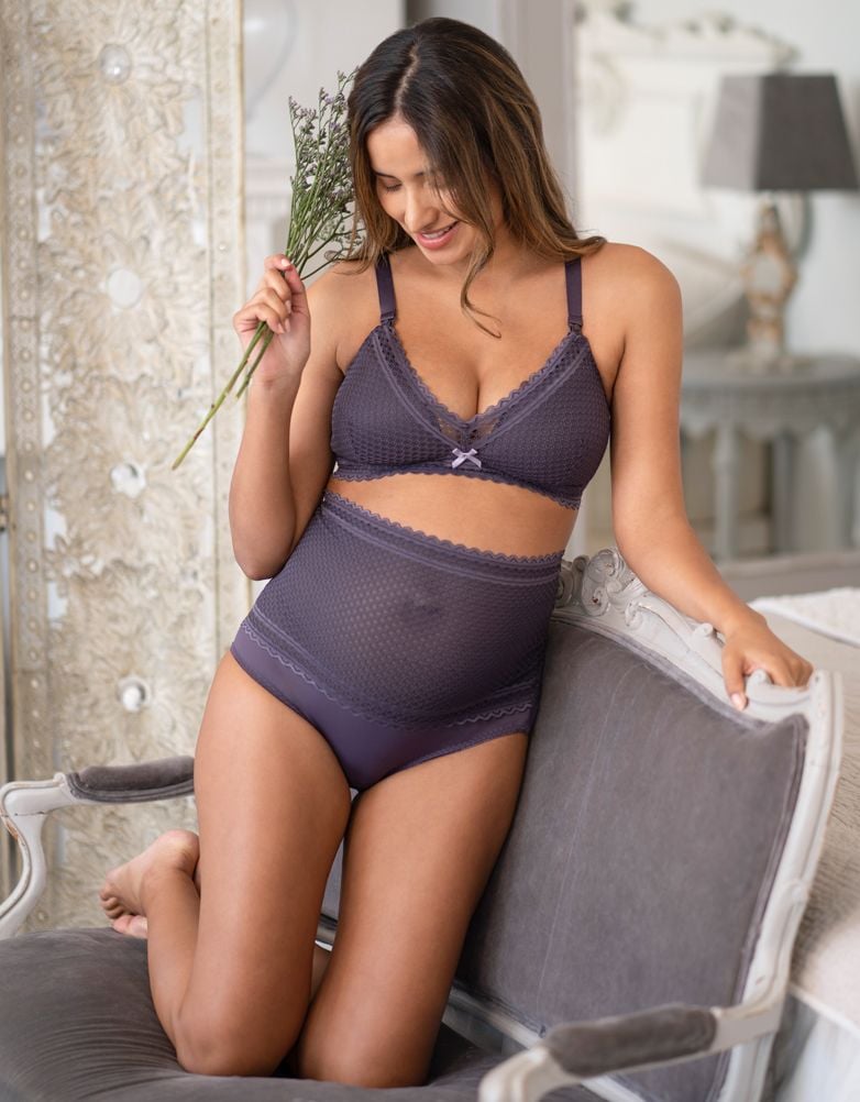 Purple Lace Maternity &amp; Nursing Bra |Seraphine | Women Seraphine Nursing Bras &amp; Lingerie