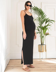 Ribbed Jersey Cami Maxi Maternity Dress | Women Seraphine Dresses