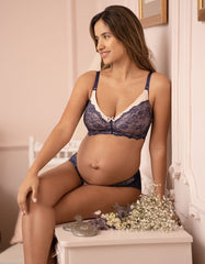 Seraphine Navy Lace Maternity &amp; Nursing Bra | Women Seraphine Lingerie &amp; Shapewear