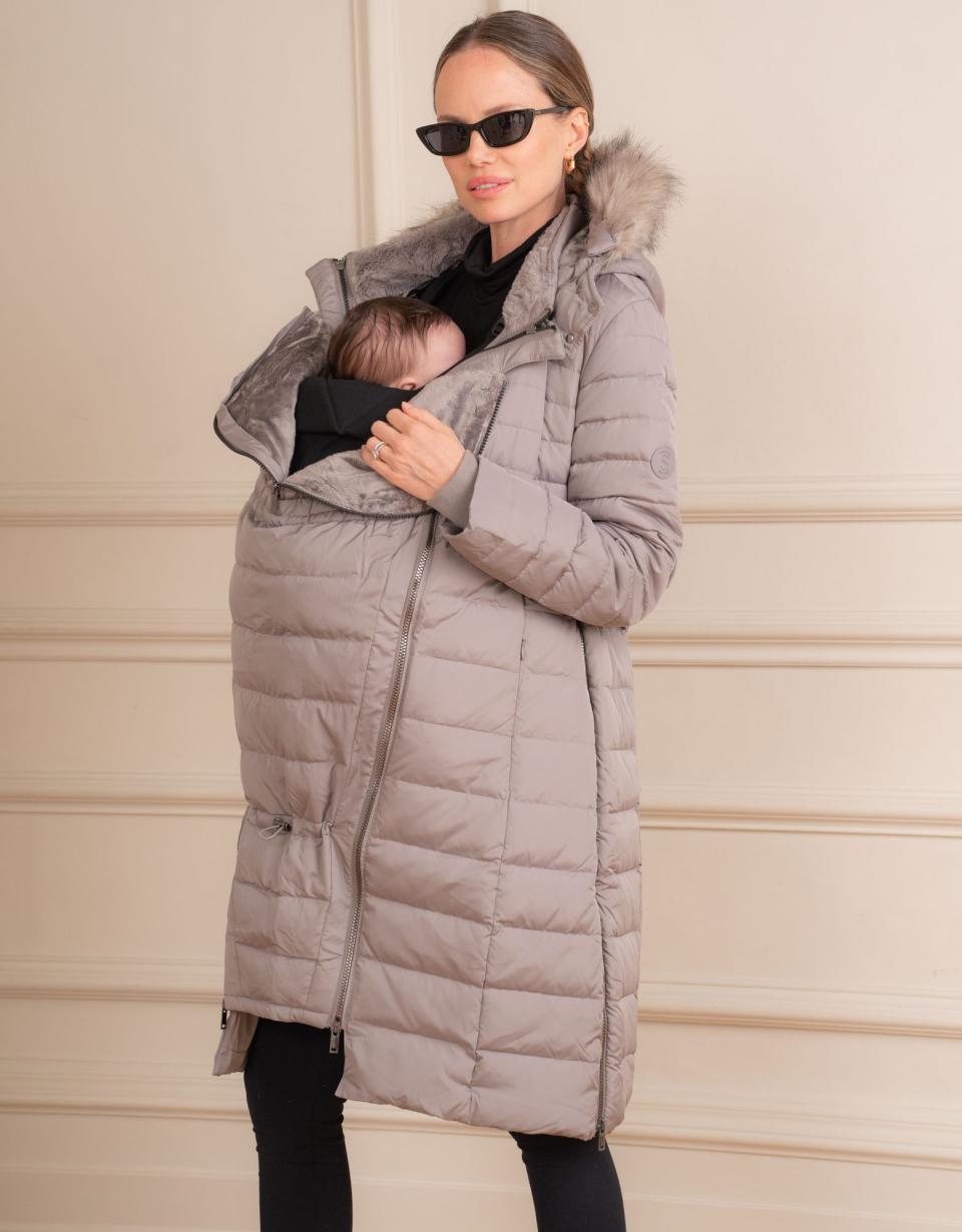 Slate 3 In 1 Down Maternity Coat | Women Seraphine Coats &amp; Jackets