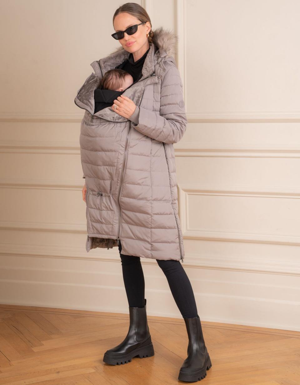 Slate 3 In 1 Down Maternity Coat | Women Seraphine Coats &amp; Jackets