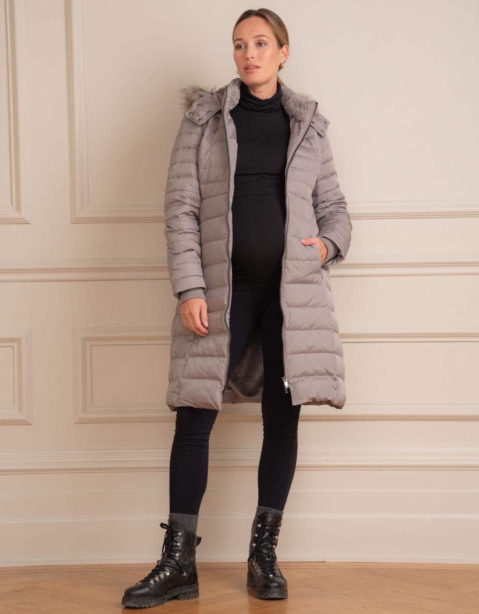 Slate 3 In 1 Down Maternity Coat | Women Seraphine Coats &amp; Jackets