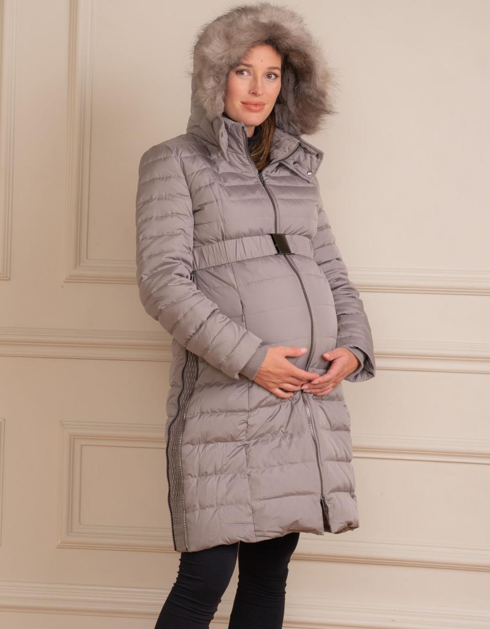 Slate 3 In 1 Down Maternity Coat | Women Seraphine Coats &amp; Jackets