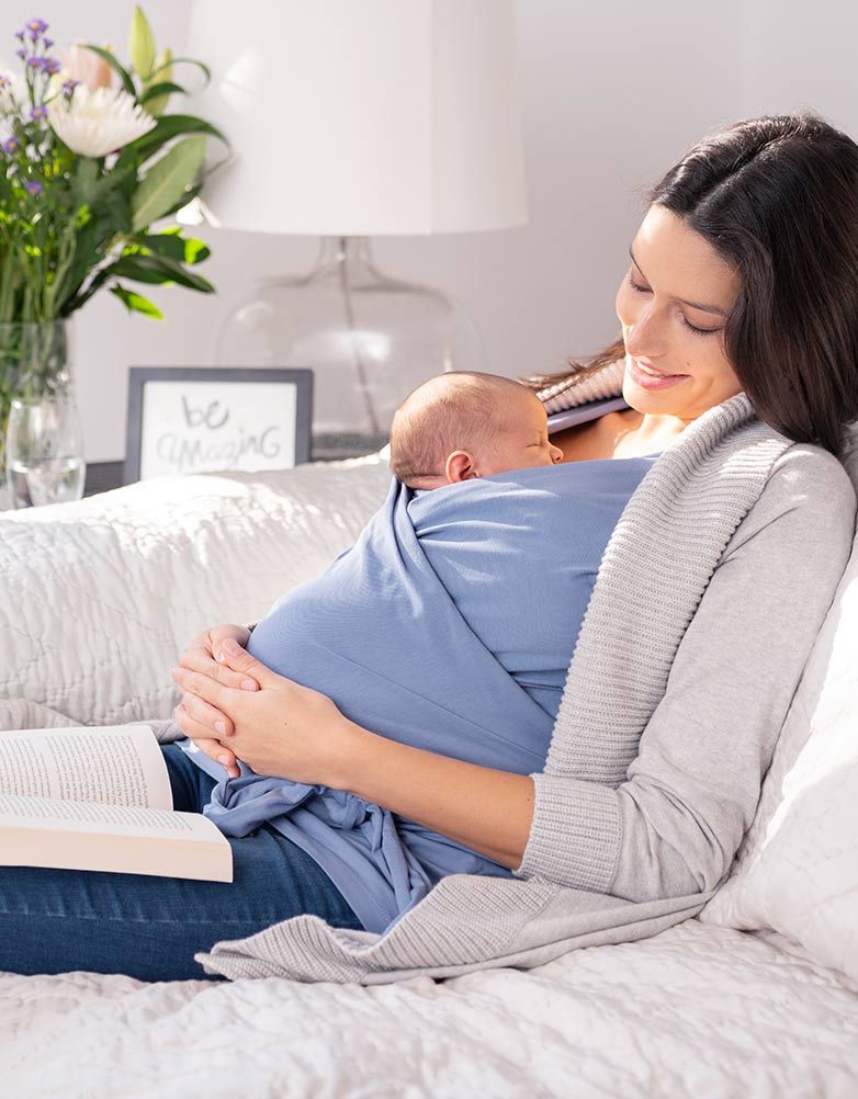 Slate Blue Cotton Skin To Skin Top | Women Seraphine Essentials