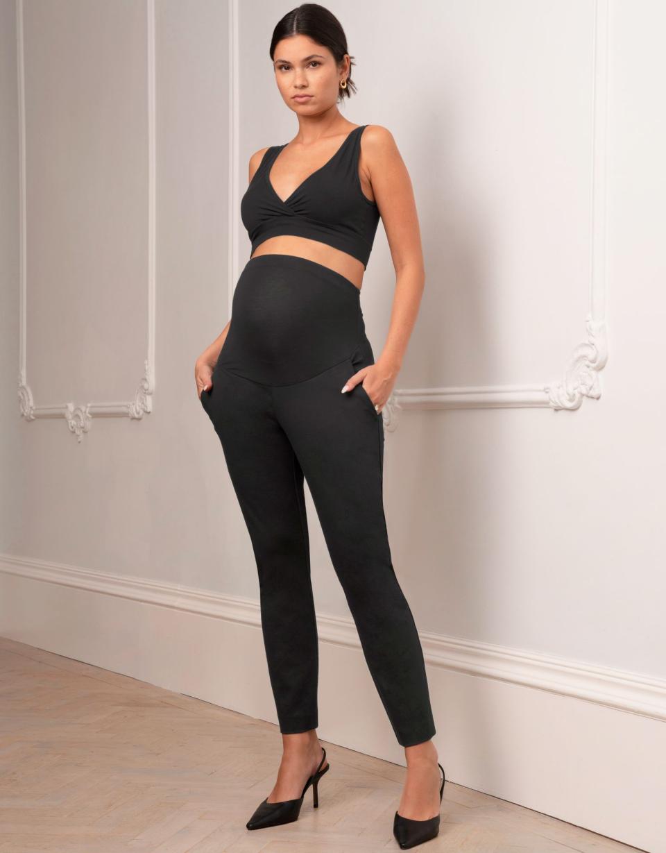 Slim Leg Black Maternity Pants | Women Seraphine Trousers &amp; Skirts