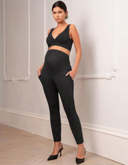 Slim Leg Black Maternity Pants | Women Seraphine Trousers &amp; Skirts