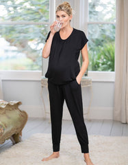 Soft Black Maternity &amp; Nursing Loungewear | Women Seraphine Essentials