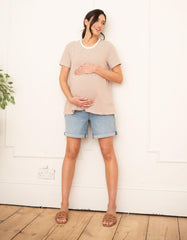 Stretch Denim Over Bump Maternity Shorts | Women Seraphine Shorts