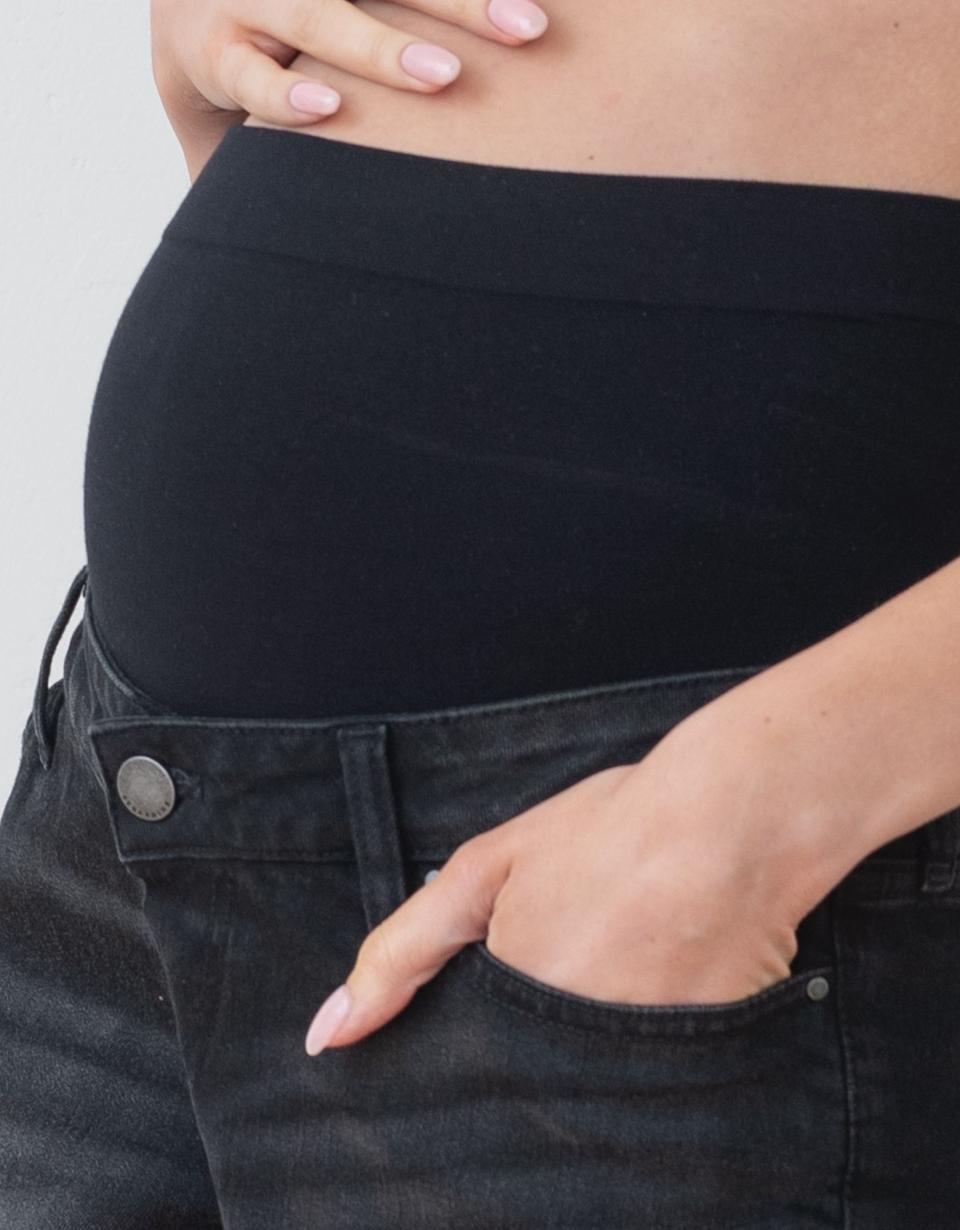 Stretch Denim Over Bump Maternity Shorts | Women Seraphine Shorts