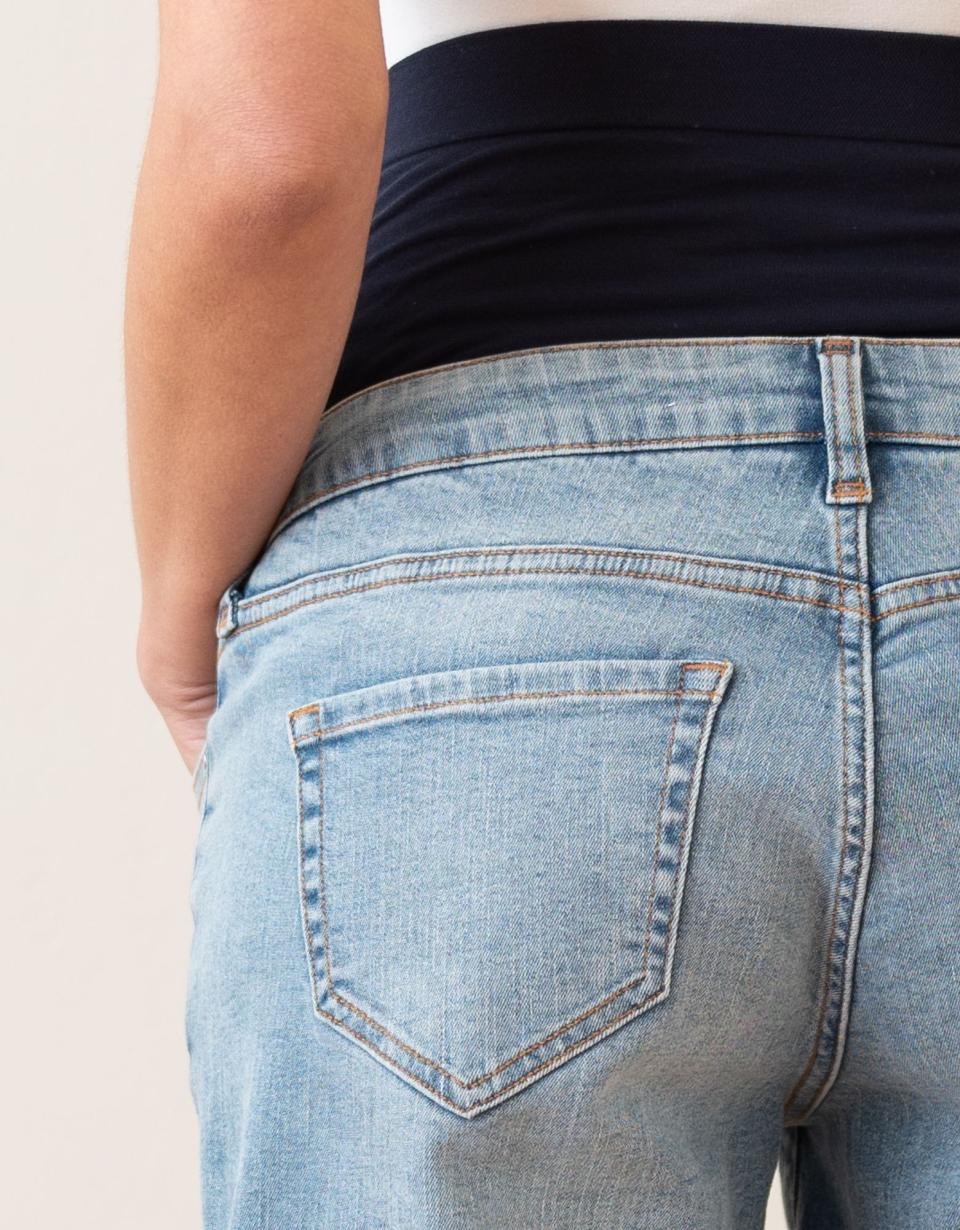 Stretch Denim Over Bump Maternity Shorts | Women Seraphine Shorts